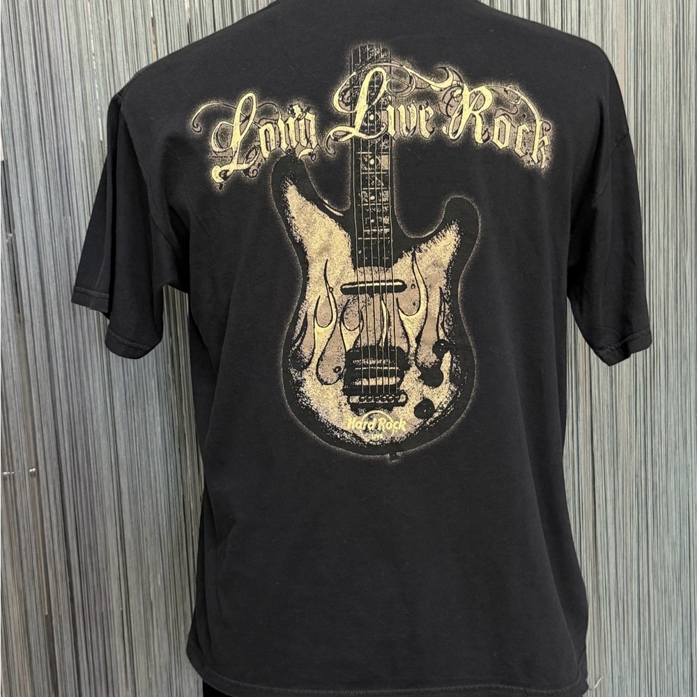 Hard Rock Cafe Black Tee with Gold Design - Picture 3 of 6